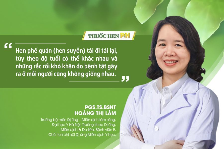 Bác sĩ Hoàng Thị Lâm chia sẻ về bệnhHen phế quản